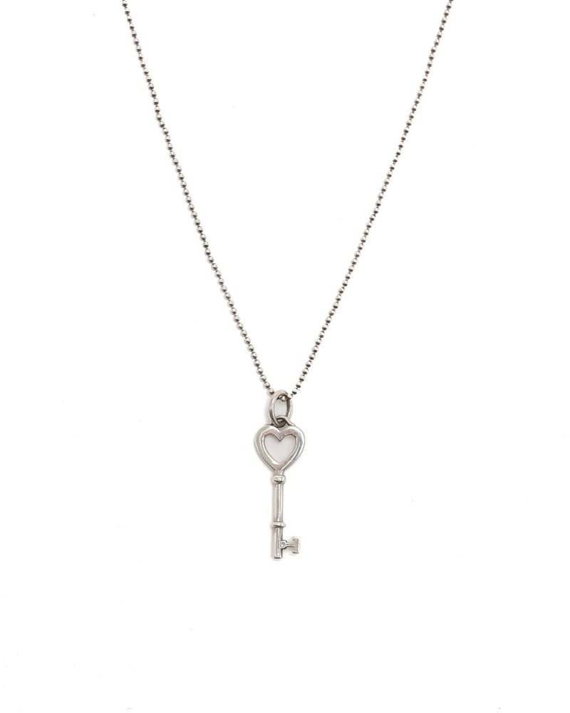 Tiffany & Co Heart Key Silver Necklace