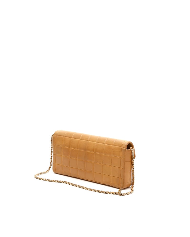 Chanel East West Chocolate Bar Flap Bag