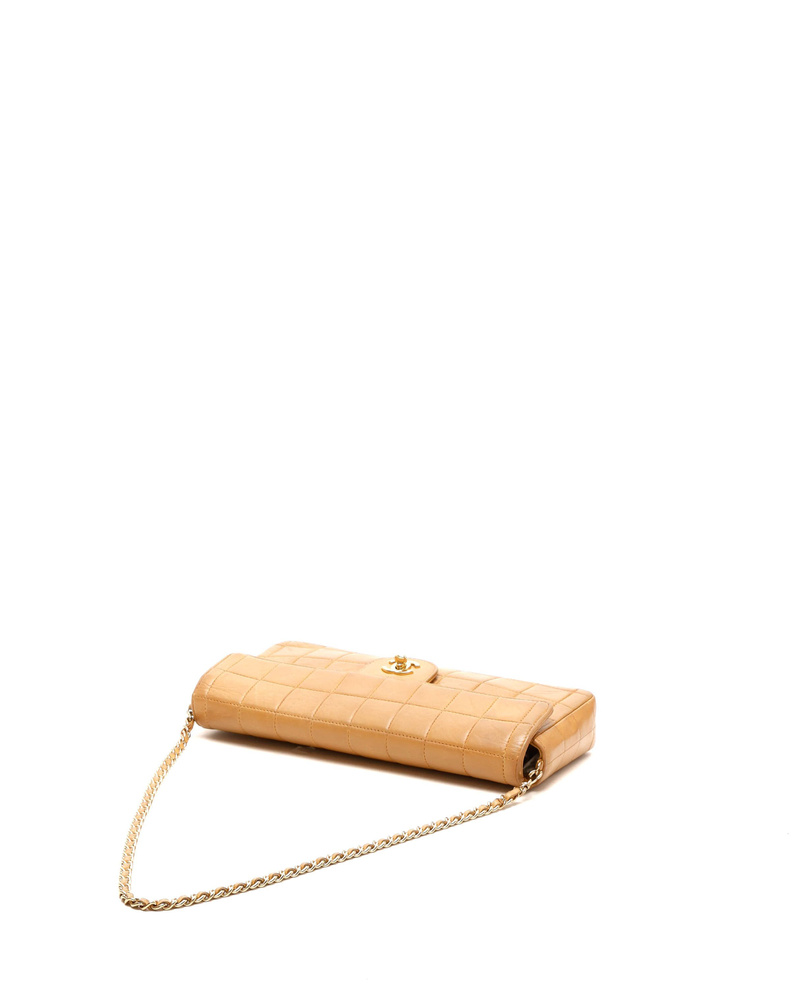 Chanel East West Chocolate Bar Flap Bag