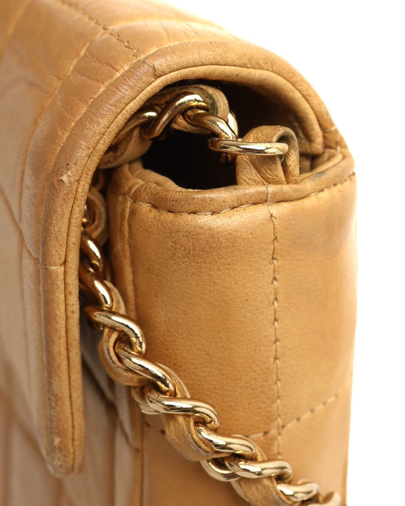 Chanel East West Chocolate Bar Flap Bag