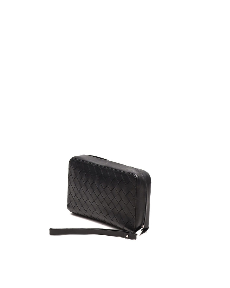 Bottega Veneta Intrecciato Zip Clutch Bag