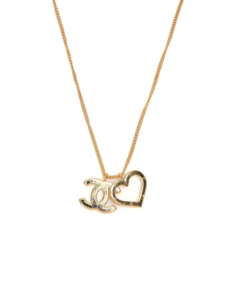 Chanel Coco Mark Hearts Necklace