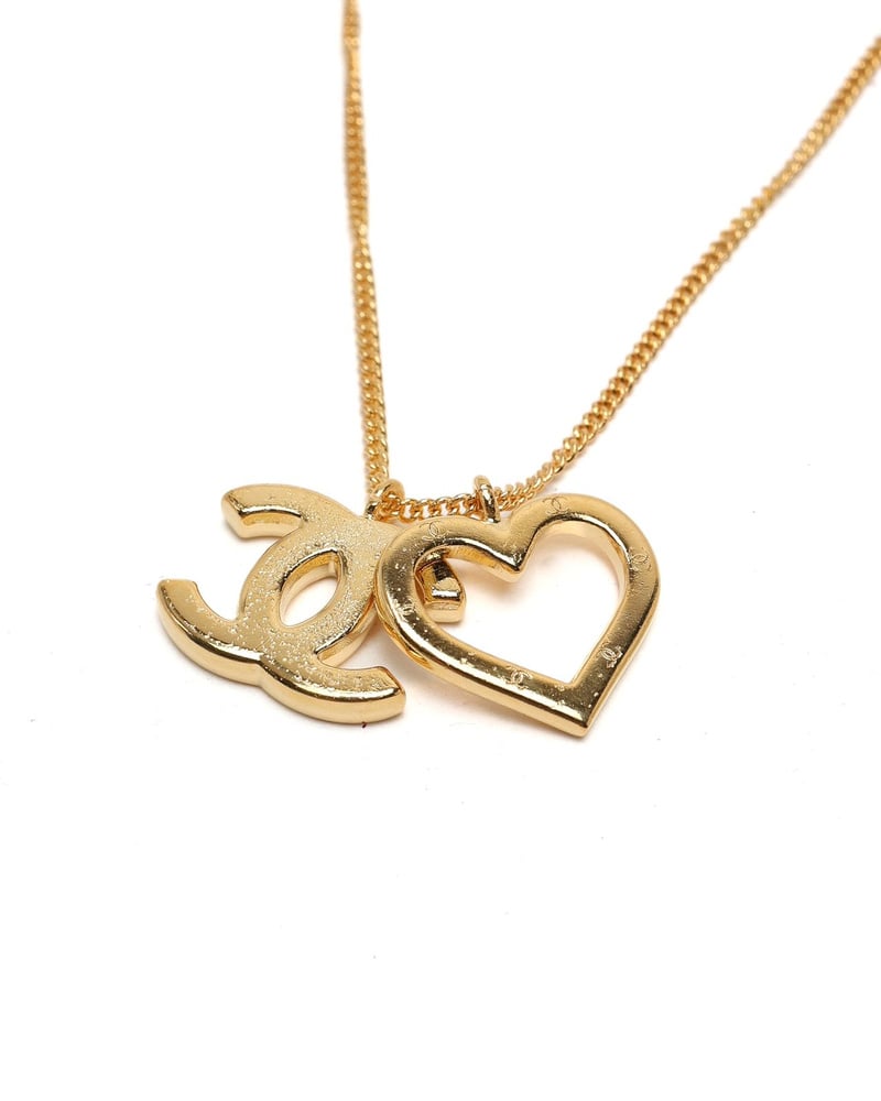 Chanel Coco Mark Hearts Necklace