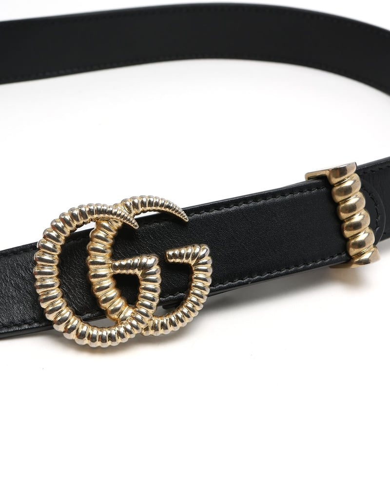 Gucci GG Leather Belt, Size 75