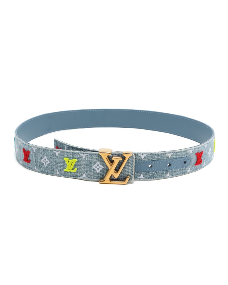Louis Vuitton New Wave Denim Belt, Size 85