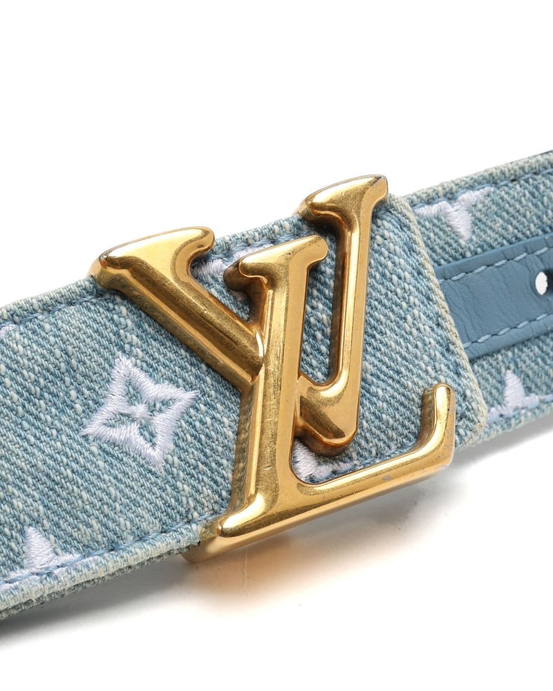Louis Vuitton New Wave Denim Belt, Size 85