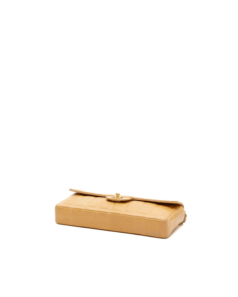 Chanel East West Chocolate Bar Flap Bag