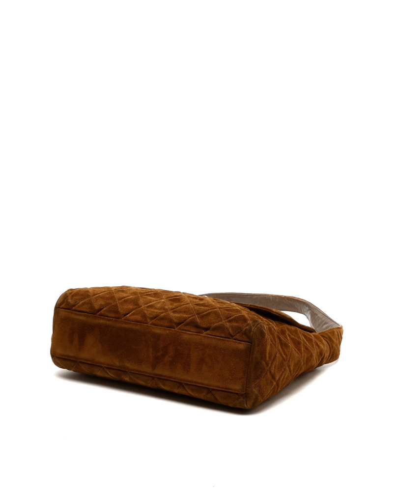 Chanel CC Suede Shoulder Bag