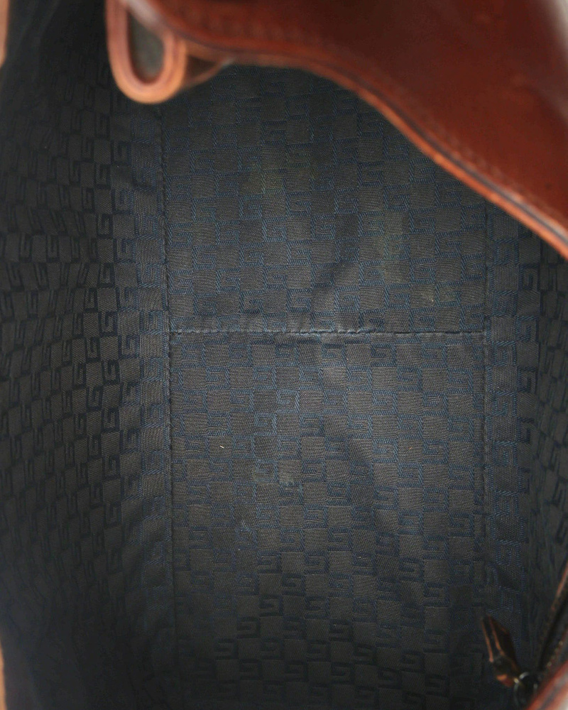 Gucci Leather Wood Hobo Bag