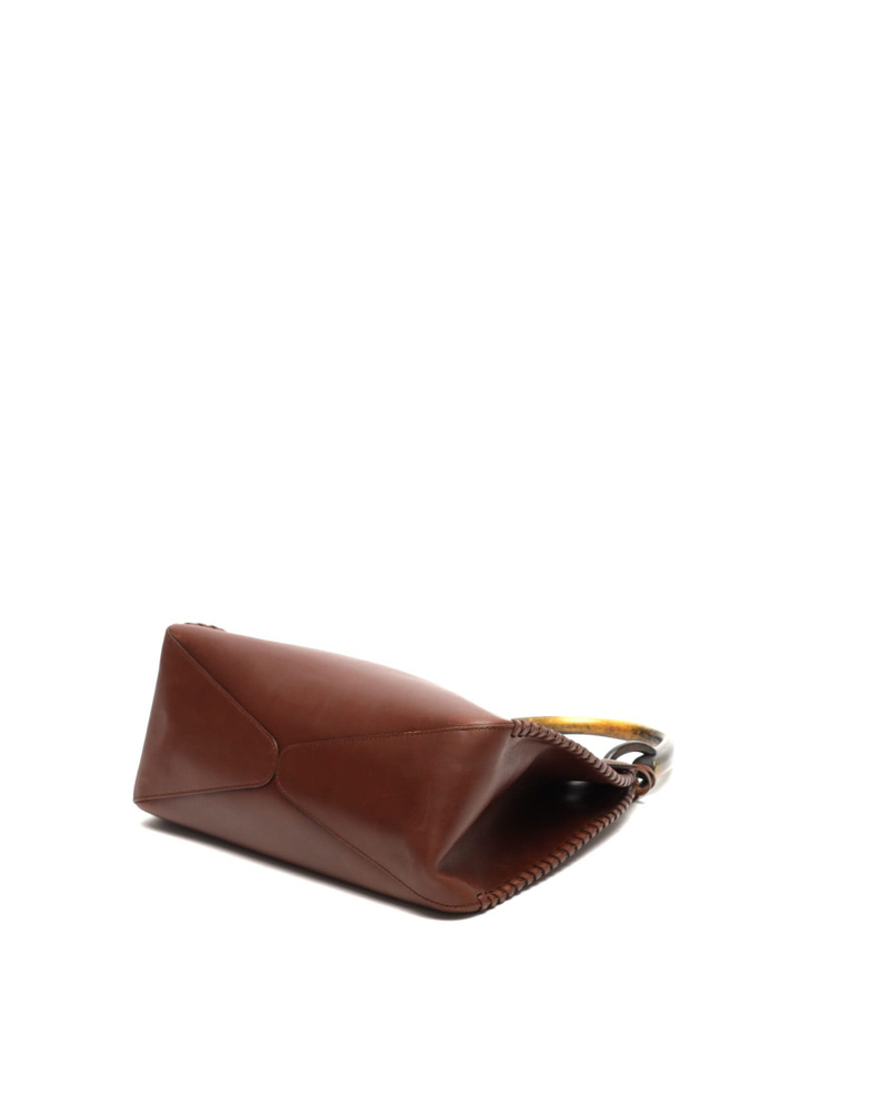 Gucci Leather Wood Hobo Bag