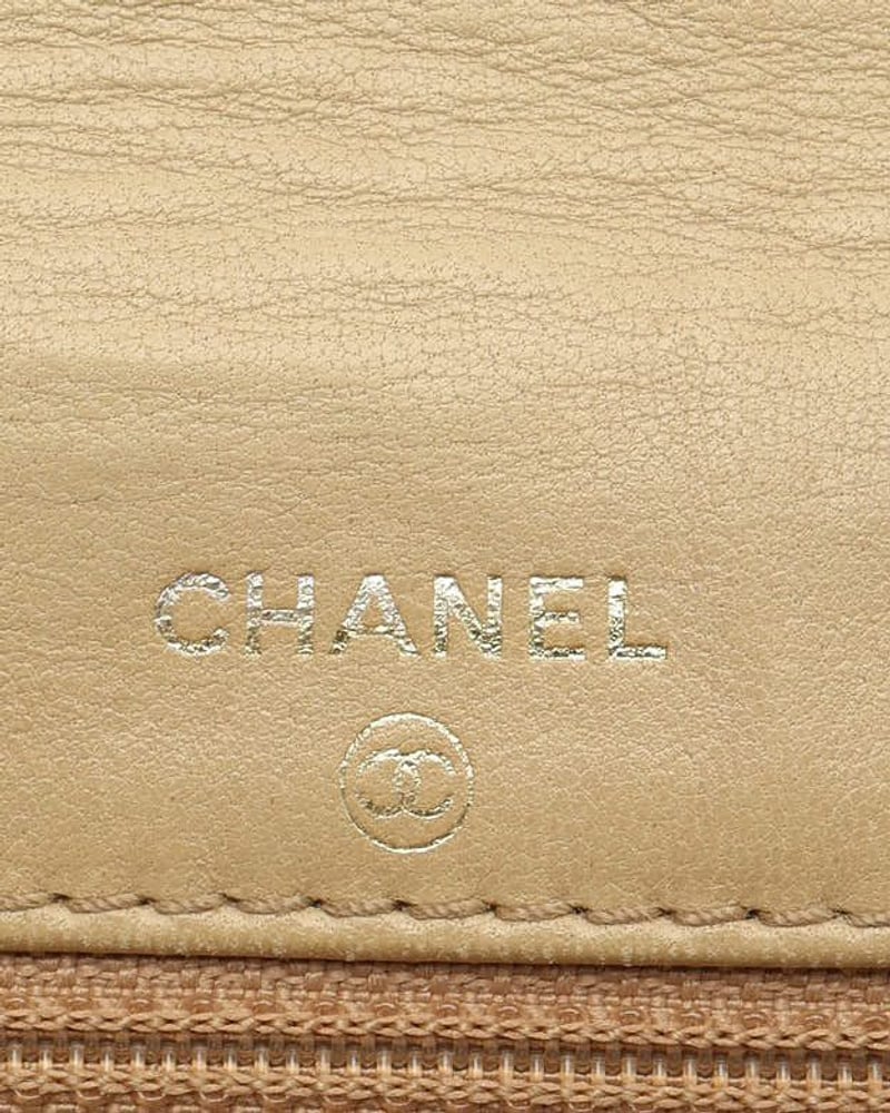 Chanel CC Linen Wallet on Chain Bag