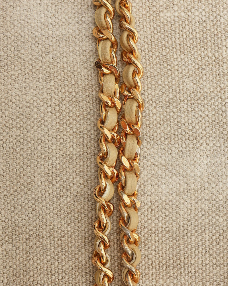 Chanel CC Linen Wallet on Chain Bag