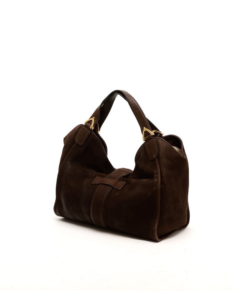 Gucci Suede Stirrup Bag