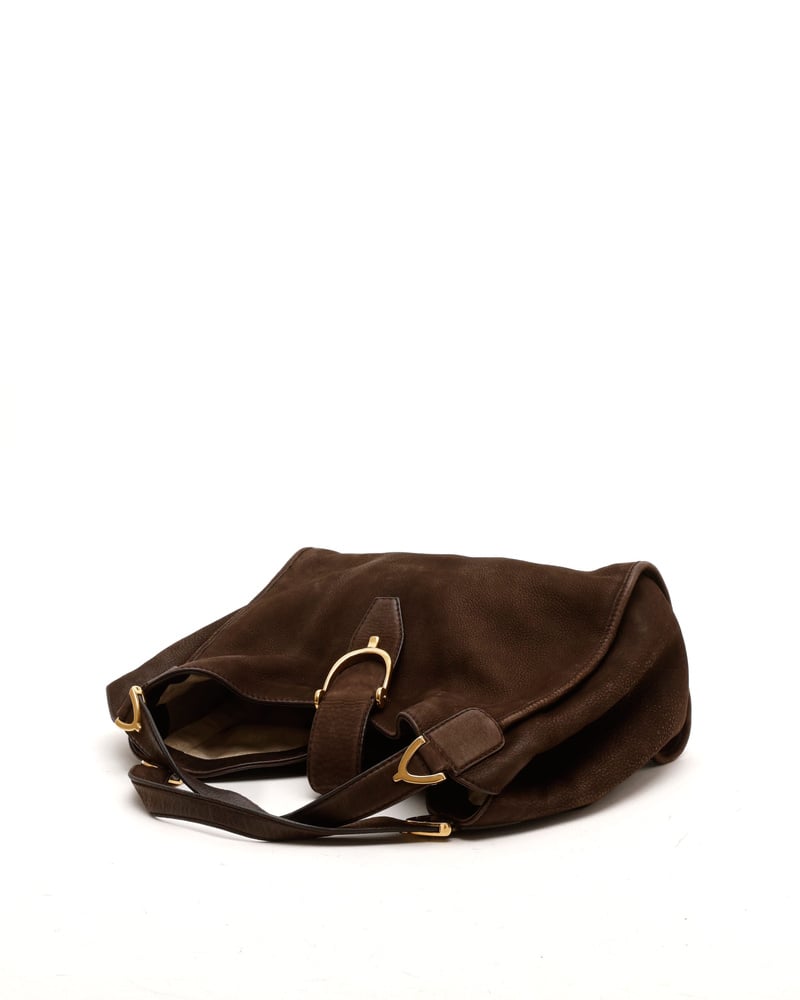 Gucci Suede Stirrup Bag