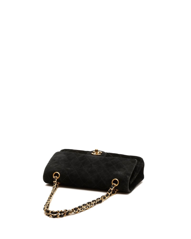 Chanel Classic Medium Suede Double Flap Bag