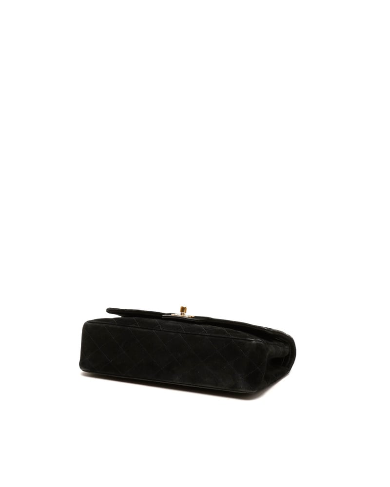 Chanel Classic Medium Suede Double Flap Bag