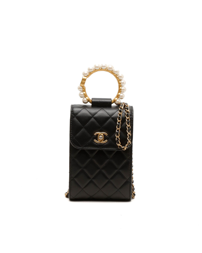 Chanel Pearl Crown Phone Holder