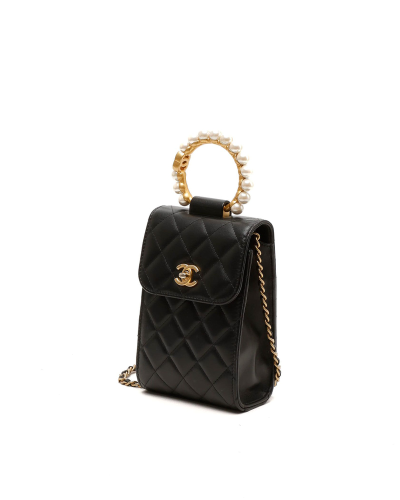 Chanel Pearl Crown Phone Holder