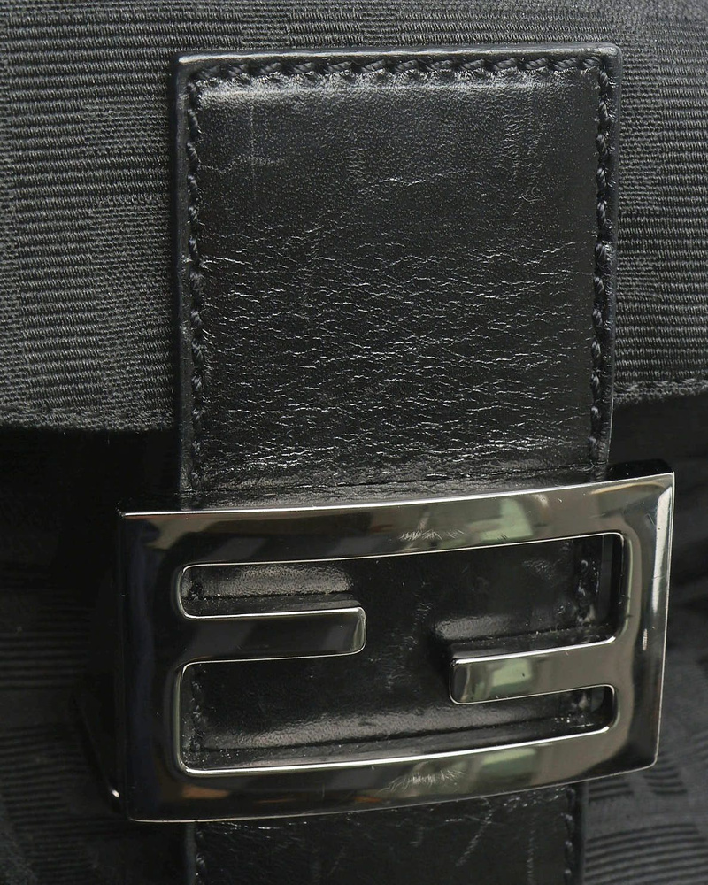 Fendi Zucca Fold Over Baguette Bag