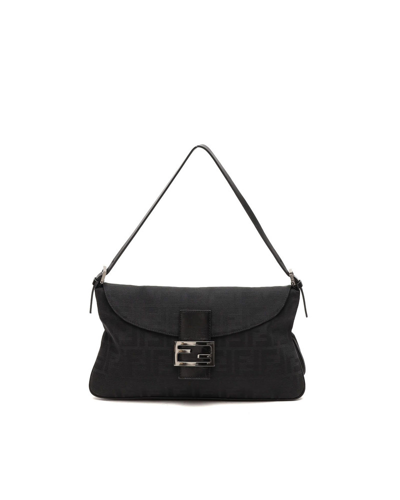 Fendi Zucca Fold Over Baguette Bag