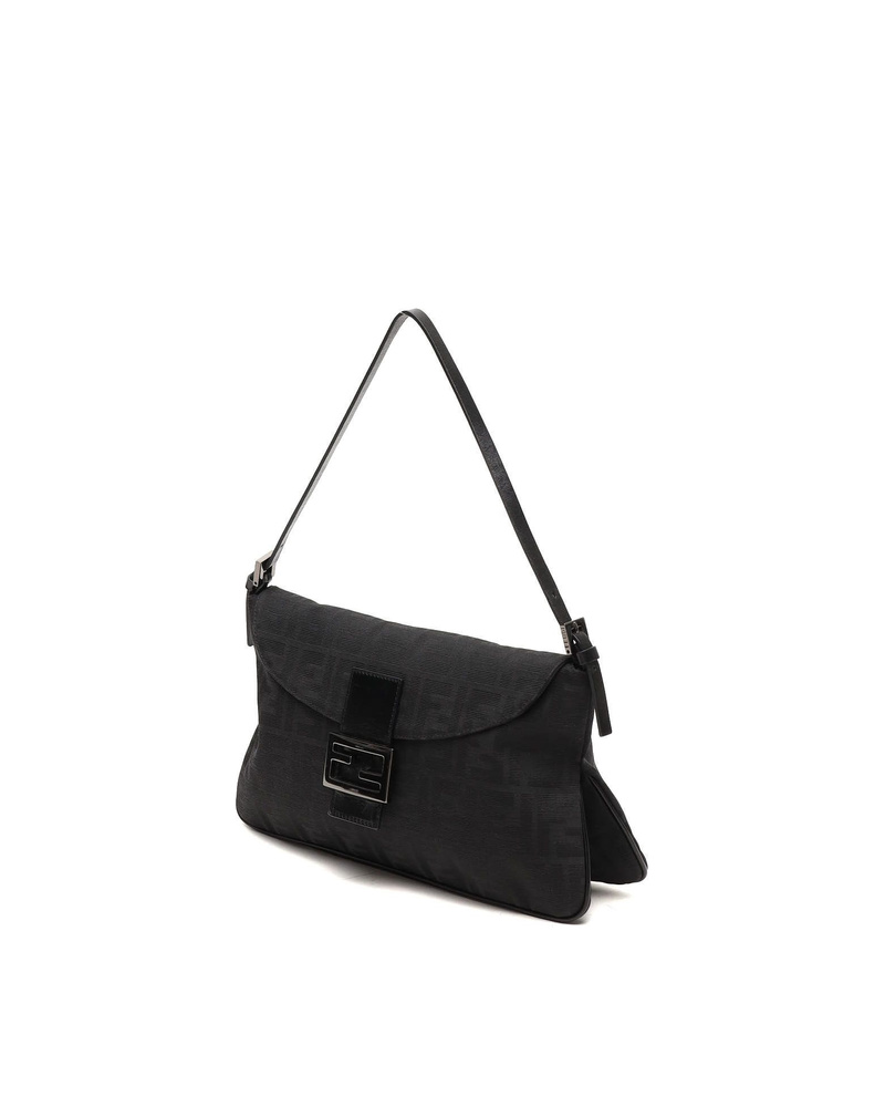 Fendi Zucca Fold Over Baguette Bag