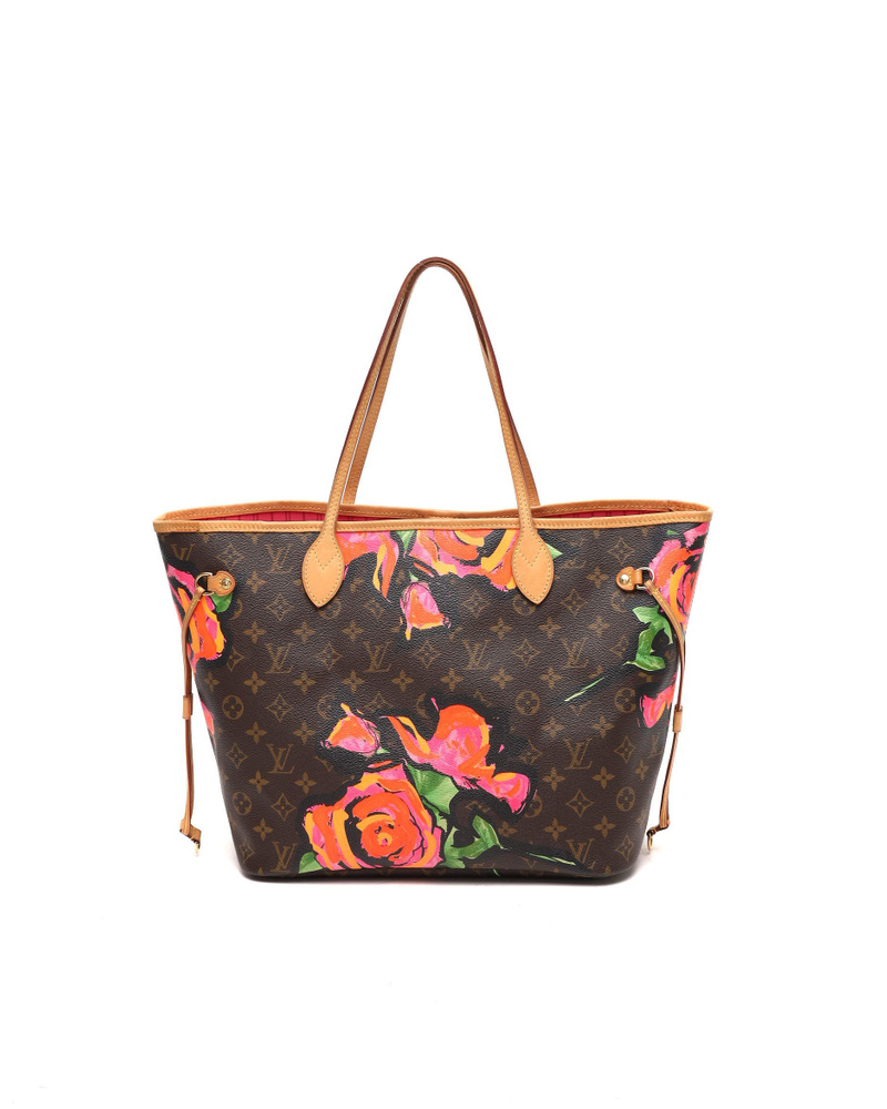 Louis Vuitton Stephen Sprouse Monogram Rose Neverfull MM Tote Bag