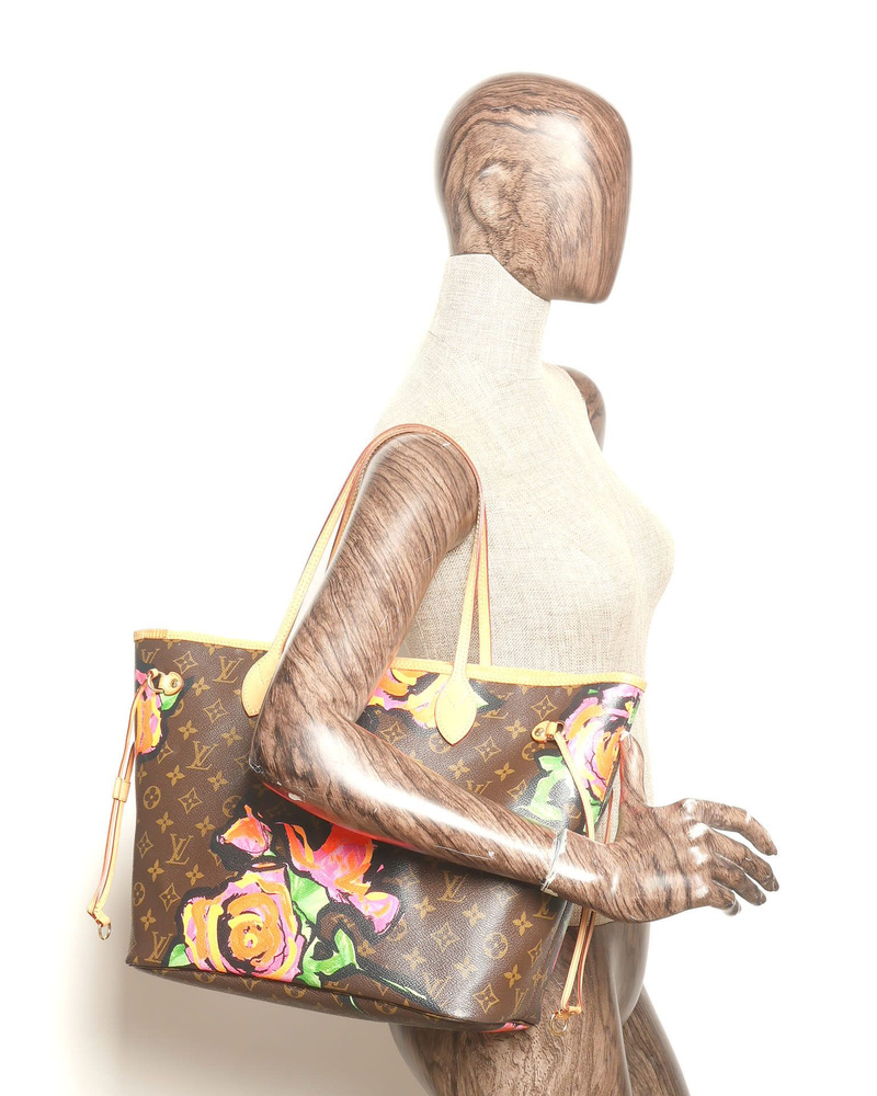 Louis Vuitton Stephen Sprouse Monogram Rose Neverfull MM Tote Bag