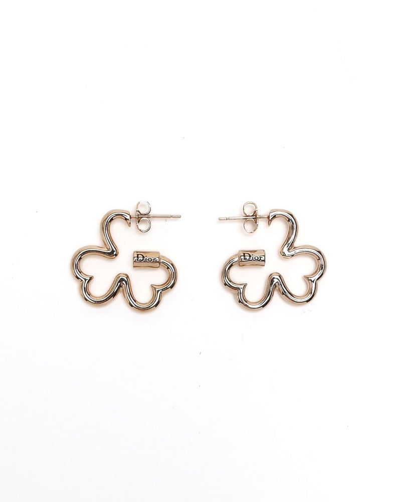 Christian Dior Clover Earrings