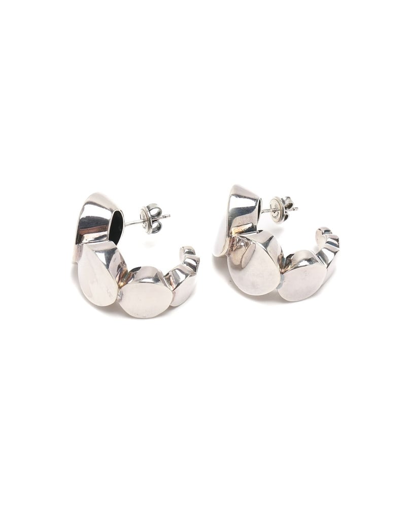 Bottega Veneta Silver Hoop Earrings