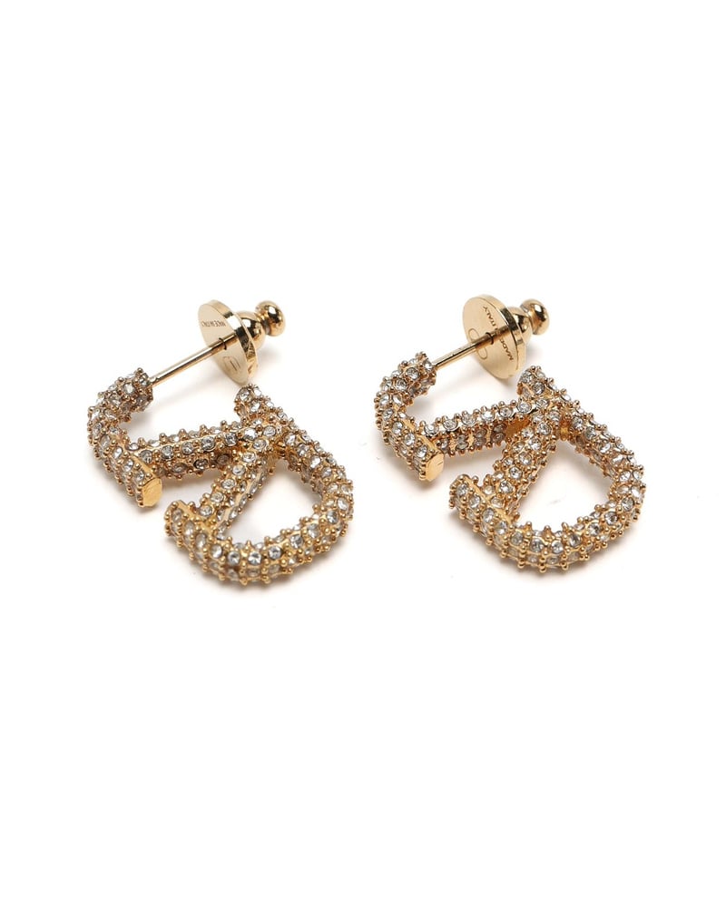 Valentino VLogo Crystal Earrings