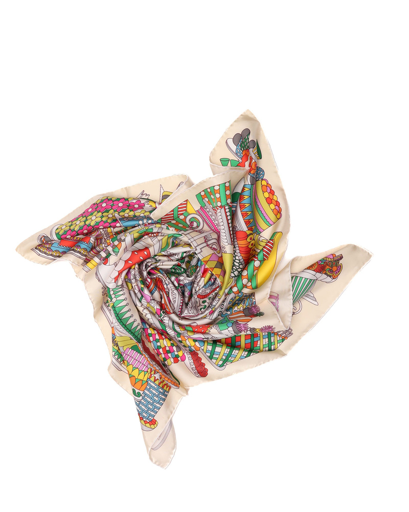 Hermès Carré 90 La Pâtisserie Française Silk Scarf