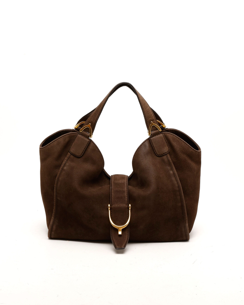 Gucci Soft Suede Stirrup Bag