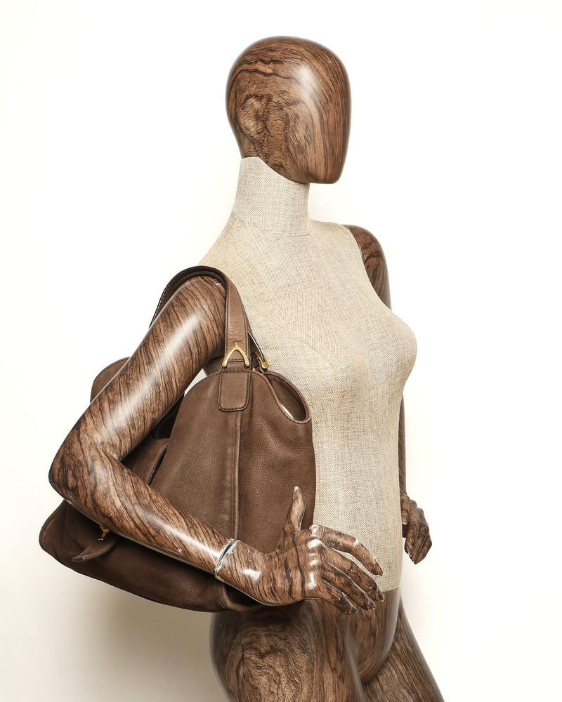 Gucci Soft Suede Stirrup Bag