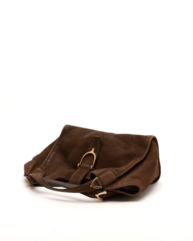 Gucci Soft Suede Stirrup Bag