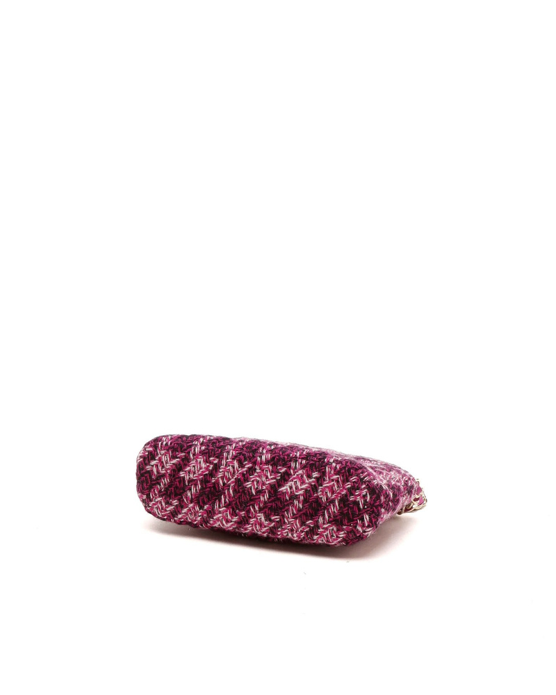 Chanel Mini Houndstooth Tweed Chain Pouch Bag