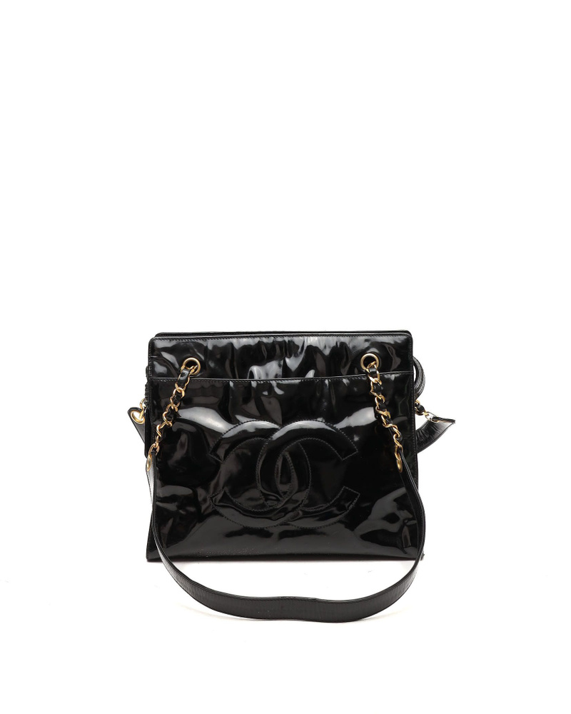Chanel CC Patent Tote Bag