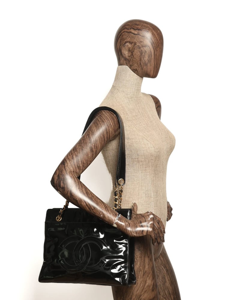 Chanel CC Patent Tote Bag