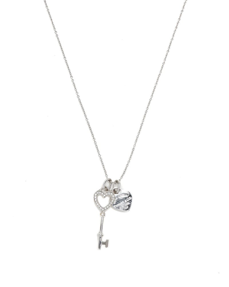 Tiffany & Co 18Kt Heart Key Diamond Necklace