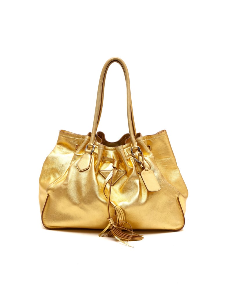 Prada Drawstring Nappa Tassel Tote Bag