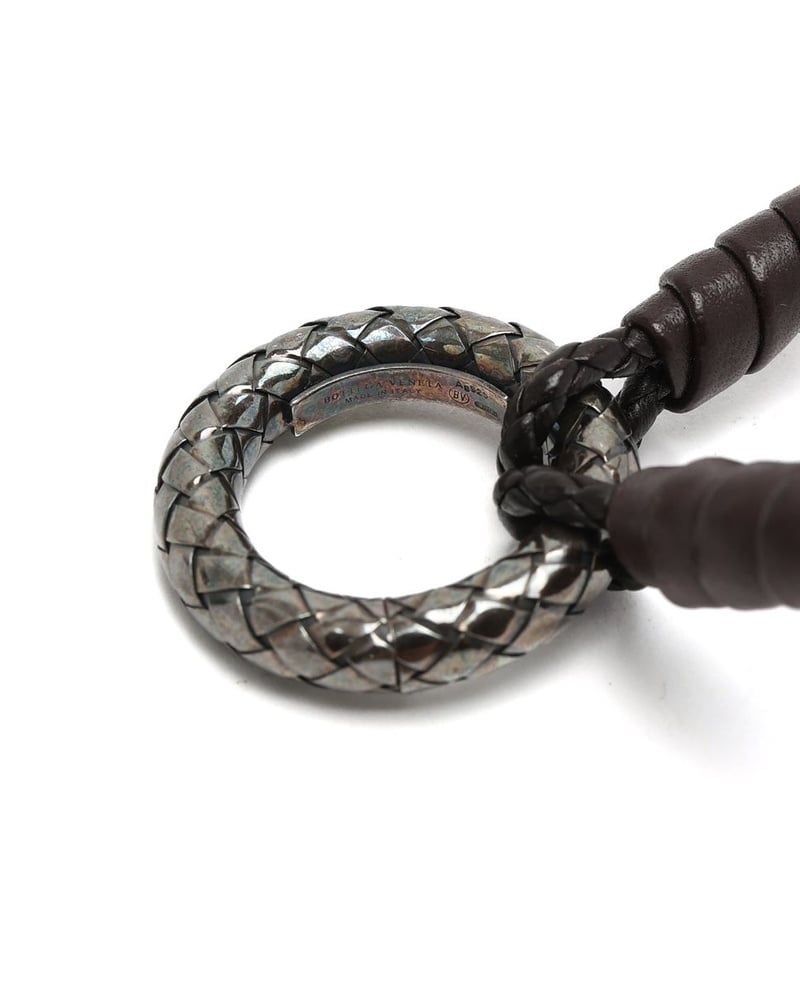 Bottega Veneta Silver and Leather Necklace