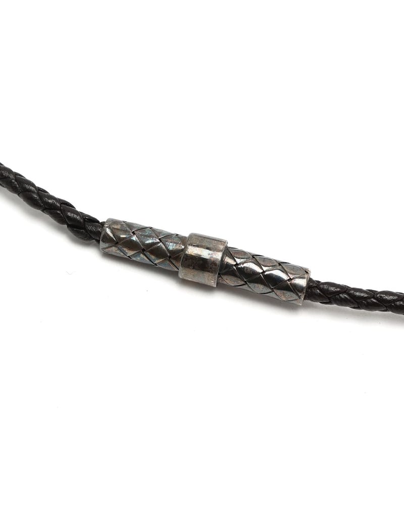 Bottega Veneta Silver and Leather Necklace