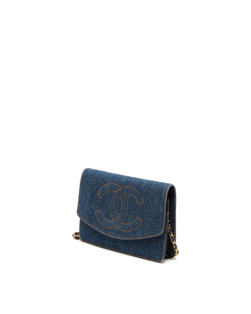 Chanel Timeless Denim Wallet On Chain Bag