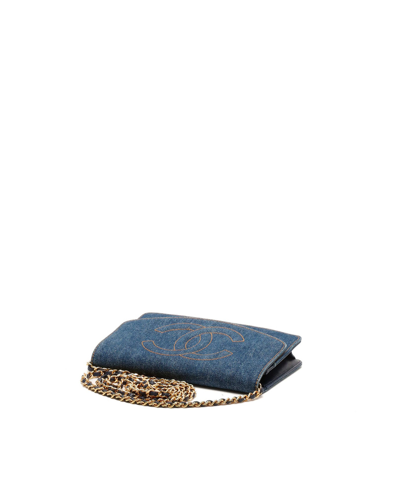 Chanel Timeless Denim Wallet On Chain Bag