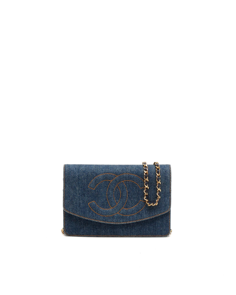 Chanel Timeless Denim Wallet On Chain Bag