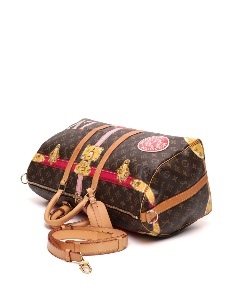 Louis Vuitton Monogram Summer Trunks Keepall Bandoulière 50 Weekend Bag