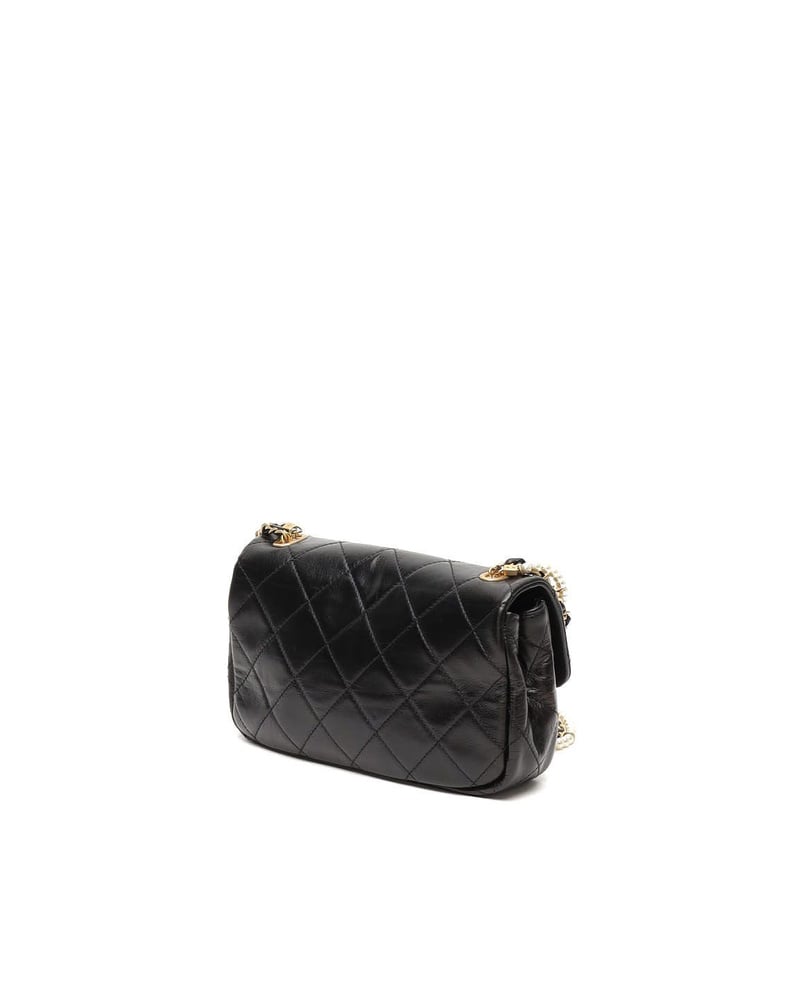 Chanel 2020 New Mini Crystal Pearls Chain Flap Bag