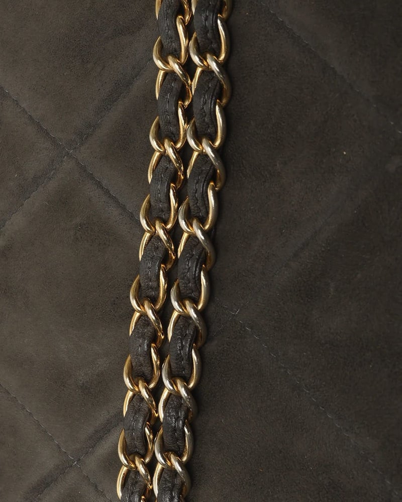 Chanel CC Suede Flap Bag