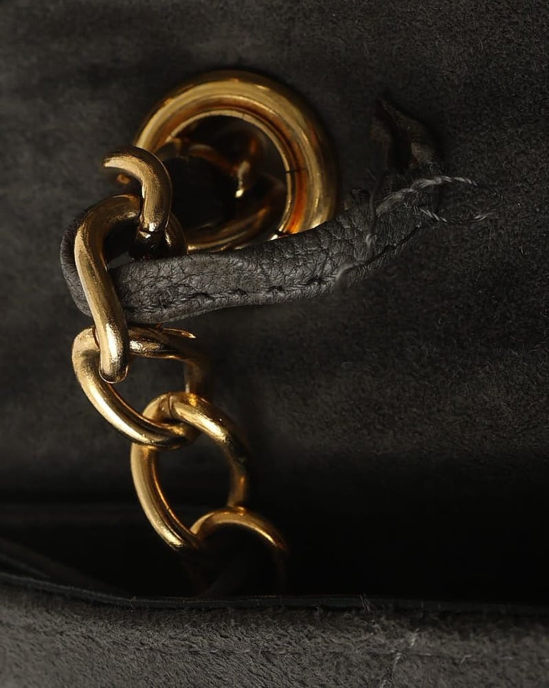 Chanel CC Suede Flap Bag