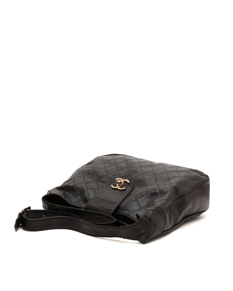 Chanel CC Quilted Hobo Bag