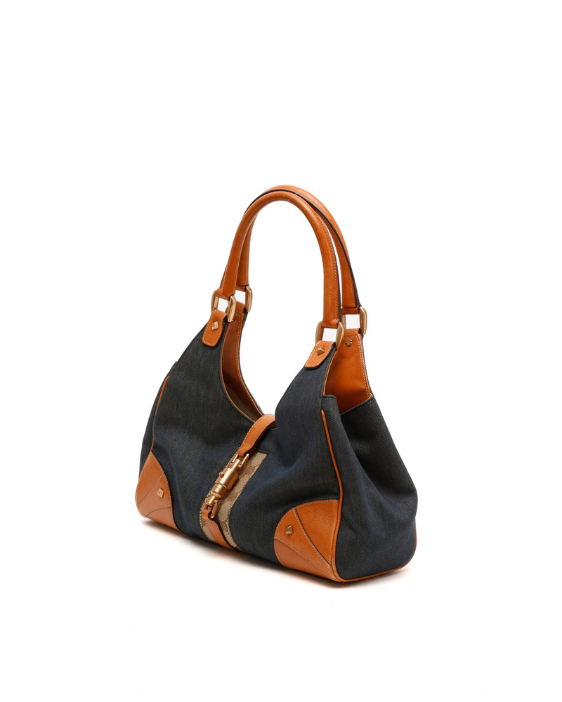 Gucci GG Denim Jackie Bardot Bag